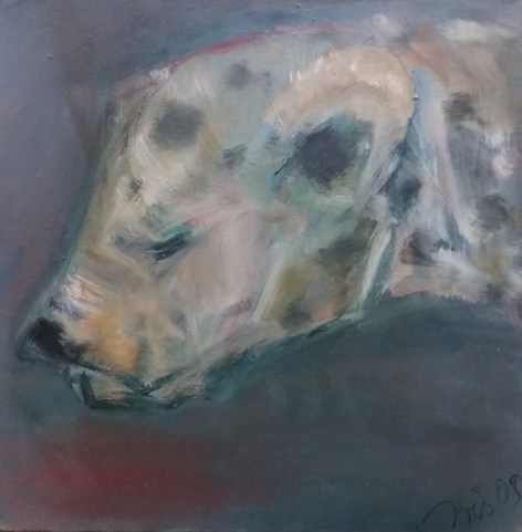 Hyaenid, Öl, 40 x 40, 2009